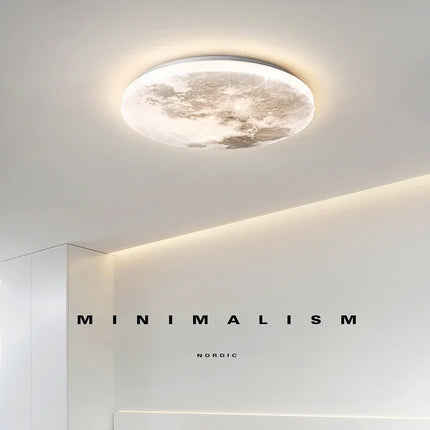 plafonnier design moderne en forme de lune pour intérieur créatif