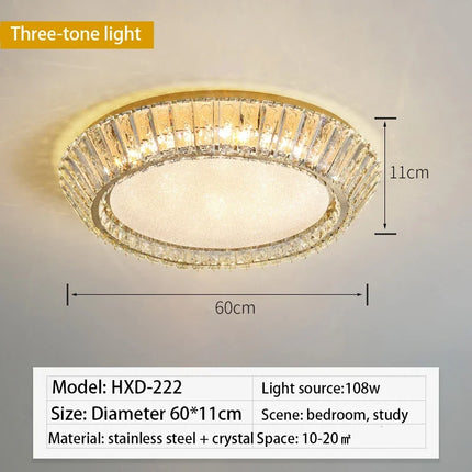 Plafonnier en cristal pour décoration intérieure élégante — LZ4G7X9