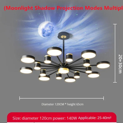 Lustre suspension en cristal effet aurores boréales — LZ4P9XQ