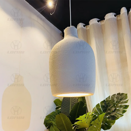 Lustre LED irrégulier fait main style wabi-sabi moderne pour loft — LZ4X9P