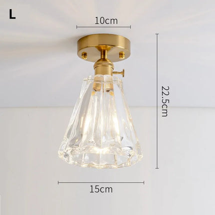 Lustre vintage japonais en verre pour balcon et entrée — LZ4M9Q2