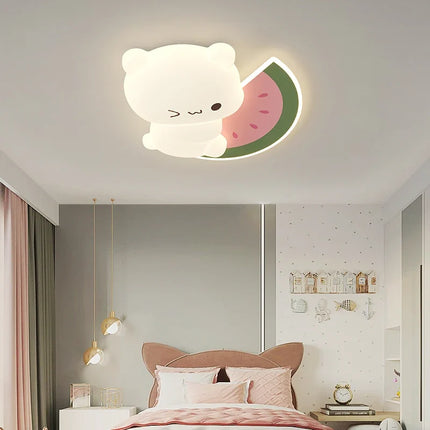 Plafonnier LED enfant motif ours et fruits cartoon — LZ4X9JQ