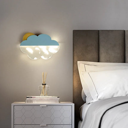 Applique murale nuages en plumes pour décoration enfantine — LZ4X9B2