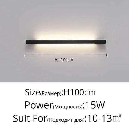 applique murale à bande led minimaliste moderne et créative