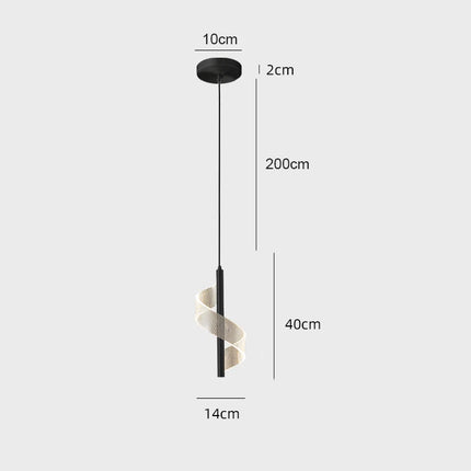 Lustre suspension nordique design twist en acrylique pour intérieur — LZ4X9M