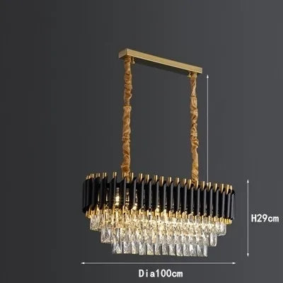 Lustre suspension moderne en cristal K9 LED — LZ4X9P2
