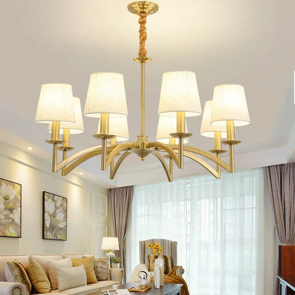 Lustre rétro américain en tissu pour décoration intérieure lumineuse — LZ4X9M