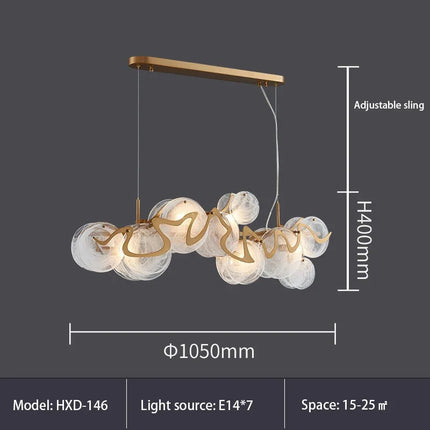 Lustre LED de luxe en verre élégant pour décoration intérieure — LZ7D9X