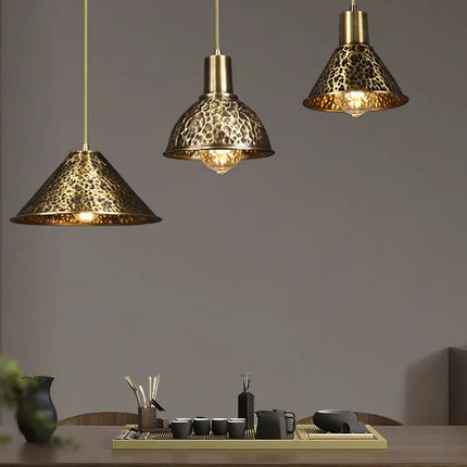 Lustre décoratif en cuivre style chinois pour ambiance zen — LZ4X9P2