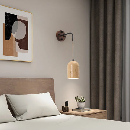 Applique murale LED en pierre naturelle avec interrupteur pour hôtel — LZ4X9P2
