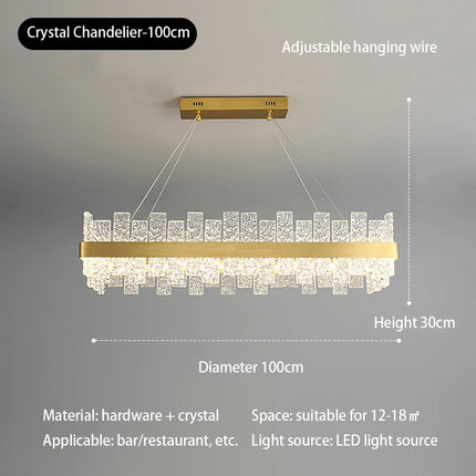 Suspension nordique en verre cristal au design moderne et élégant — LZ4X9P