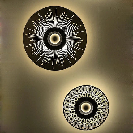 Applique murale sculptée en cuivre avec éclairage LED Sisle — LZ4X9T