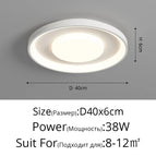 Rond D40x6cm 38W / Intensité variable avec télécommande