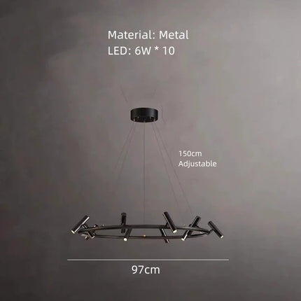 Lustre LED rotatif avec hauteur réglable minimaliste — LZ4X9T2