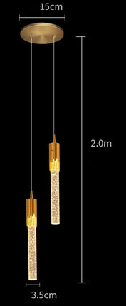 Suspension LED en cristal au design moderne et créatif — LZ4R9T1