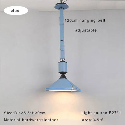 Lustre LED moderne avec ceinture en cuir pour décoration intérieure — LZ4X9P