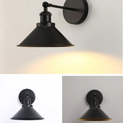 Applique murale rétro avec abat-jour décoratif et hauteur réglable — LZ4XJ9