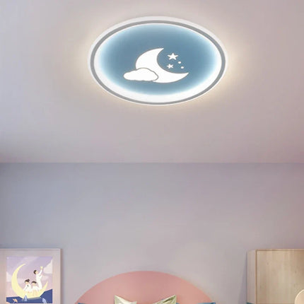 Plafonnier LED créatif lune et nuage style nordique pour enfants — LZ4X9T