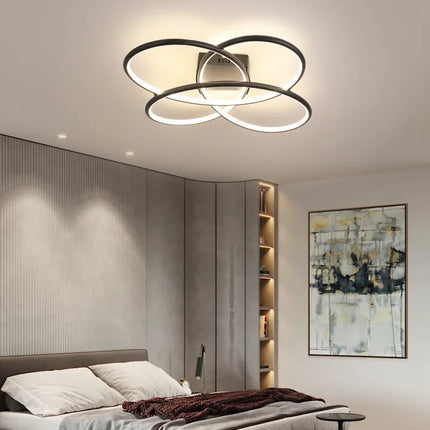 Plafonnier LED intelligent à design floral moderne — LZ4X9T2