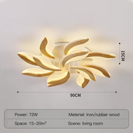 Lustre intérieur en bois et acrylique moderne — LZ4X9P2