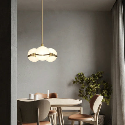 Plafonnier nordique en cuivre design moléculaire à haricots — LZ4X9P2