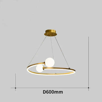 Suspension LED anneau style nordique pour éclairage design — LZ4X9T