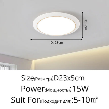 Lustre LED ultra-fin circulaire trois-protections minimaliste — LZ4X9T2