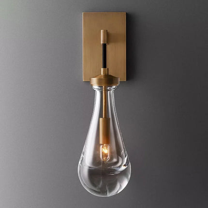 Applique murale LED moderne noire style rétro goutte d'eau avec corde — LZ4X9P2