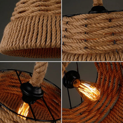 Suspension rétro en chanvre pour décoration industrielle et artistique — LZ4X9T