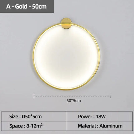 Applique murale LED cercle pour décoration intérieure — LZ4G7X9