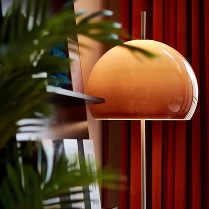 Lampe de table LED rétro en verre dégradé orange style Bauhaus — LZ4F9XQ