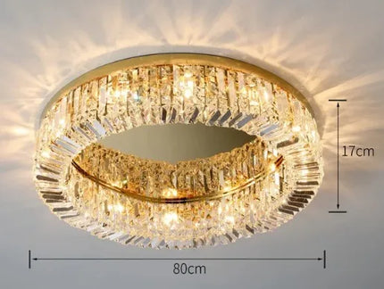 Lustre LED moderne en cristal doré et argenté pour intérieur — LZ4X9M