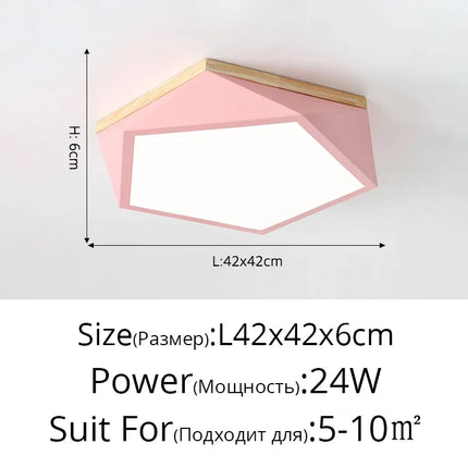 Plafonnier LED moderne aux formes géométriques simples — LZ4X9T1