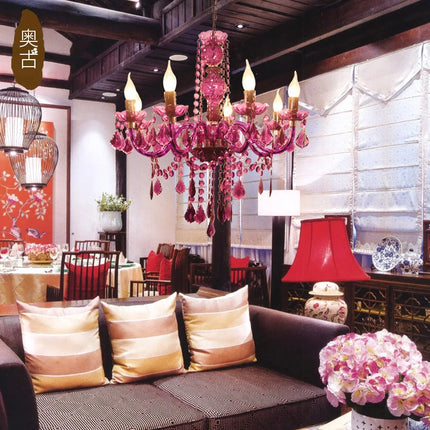 Lustre en fer décoré de fleurs colorées pour enfants — LZ4X9T2
