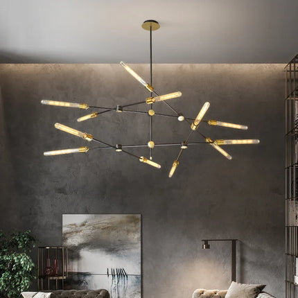 Lustre tube en verre au design nordique pour intérieur — LZ4X9P2