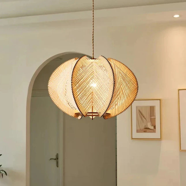 Lustre suspension en corde de chanvre japonais pour intérieur — LZ4X9T2