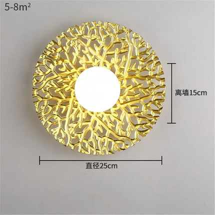 Applique murale LED ronde en métal style nordique pour intérieur moderne — LZ4X9P2