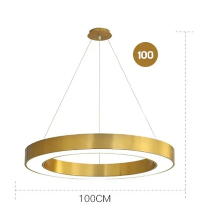 Lustre LED à anneaux ronds pour éclairage moderne et créatif — LZ4F9T1