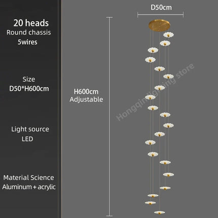 Lustre LED moderne pour intérieur élégant et contemporain — LZ4X9P