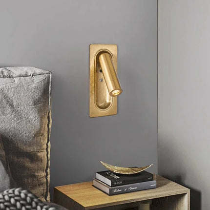 Applique murale LED rotative en laiton avec interrupteur USB — LZ4QX9J