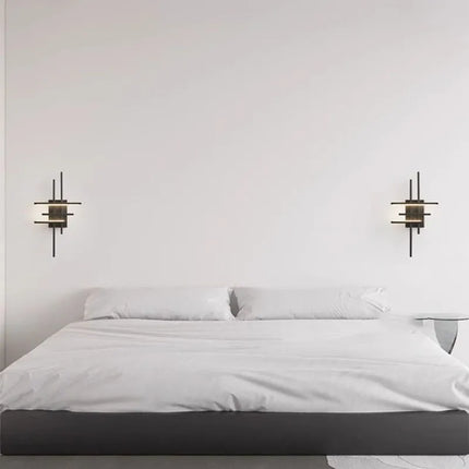 applique murale led minimaliste en laiton