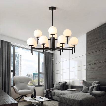 Lustre en verre au design médiéval pour décoration intérieure moderne — LZ4P9XJ
