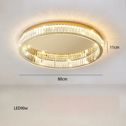 Lustre rond en cristal LED dimmable de luxe — LZ4X9P2Q