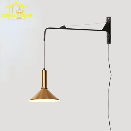 Applique murale industrielle à bras pivotant pour intérieur moderne — LZ4X9T2