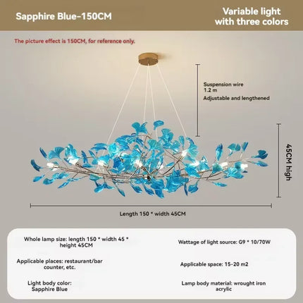 Lustre nordique Artpad avec feuilles en acrylique pour intérieur — LZ4X9M