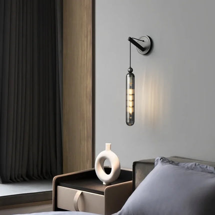Applique murale en cuivre avec verre transparent et métal — LZ4X9T2