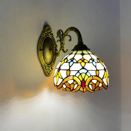 Applique murale en verre style méditerranéen vintage avec éclairage LED — LZ4P9XQ