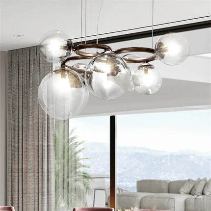 Lustre suspension en verre à bulles style nordique pour intérieur — LZ4X9P2