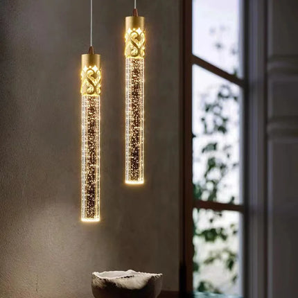 Lustre LED en cristal moderne pour hôtel et bar créatif — LZ4X9P2