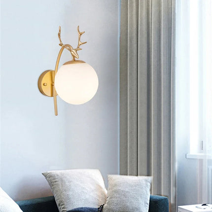 Applique murale nordique en fer et verre au design moderne — LZ4Q7D9